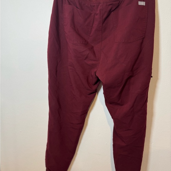 Figs Burgundy Yola Scrub Pants Petite - Picture 6 of 10